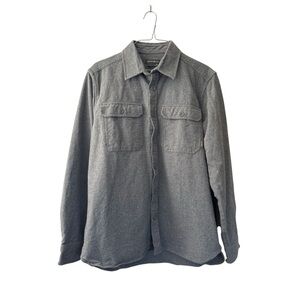 Eddie Bauer Men's Long Sleeve Button Up Double Brushed Chamois/ Flannel Shirt